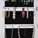 ZUN Full Mirror Fashion Simple Jewelry Storage Cabinet With Led Light Can Be Hung On The Door Or Wall 97790042