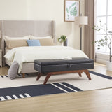 COOLMORE Teddy wool fabric, solid wood feet for solid weighing, and bed end stool with storage W1539P242727