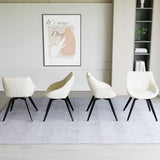 A set of 4 dining chairs, medieval modern kitchen dining chair, PU decorative chairs with black 98624263