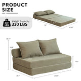 Foldable Sofa Bed Sleeper Lounge Chair with Pillow Floor Mattress Floor Couch with Backrest for W1170P314884