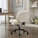 Cross Legged Chair with Flip-up Armrests, Cross Legged Office with Wheels, Comfy Swivel 86214703