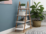 Solid bamboo wood oxford Aframe ladder display bookshelf 84863618