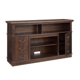 Traditional TV Media Stand Farmhouse Rustic Entertainment Console for TV Up to 65" with Open and 10903727