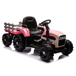 ZUN Ride on Tractor with Trailer,24V Battery Powered Electric Tractor Toy, 200w*2motor W1396P144516