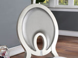 Formal Dining Room Furniture 2pcs Chairs Silver Side Chair Cutout back Cushion Leatherette B011P309220
