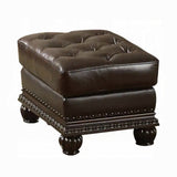 Espresso and Cherry Tufted Ottoman B062P209192