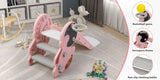 ZUN Toddler Slide for Indoor Use,Pink+White W2181P190005