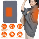 Electric Heated Throw Full Body Heated Shawl Indoor Outdoor Heated Blanket with 3 Heating Levels 95368001