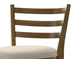 Joplin 20.5" Walnut Ladder Back Counter Height Swivel Chair with Upholstered Seat B061131269