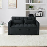 54.33 inch versatile foldable sofa bed in 3 lengths, modern sofa sofa sofa velvet pull-out bed, W2353P252430