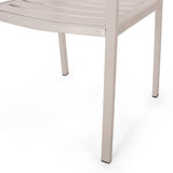 Outdoor Modern Aluminum Dining Chair, Silver 70340.00