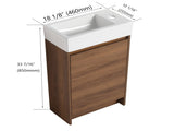 18 Inch Bathroom Vanity With Single Sink, Soft Closing Doors, Suitable For Small Bathroom 81418938