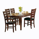 Contemporary Style 1pc Oval Table with Self-Storing Butterfly Leaf Dark Oak Finish Wooden B011P153151