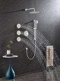 Shower System with Shower Head, Hand Shower, Slide Bar, Bodysprays, Shower Arm, Hose, Valve Trim, W92864247
