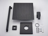 12" Matte Black Rainfall Shower Faucet 31407534