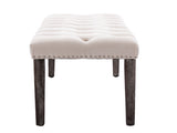 Heng Ming Upholstered Tufted Ottoman , Velvet Dining Bedroom Footrest Stool Accent W212P300162
