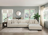 1pc Modern Living Room Furniture Modular Armless Chair Plush Beige Corduroy Fabric Upholstery B011P220636
