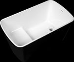 ZUN 49'' x 28'' Acrylic Freestanding Soaking Bathtub, Square-shape Japanese Soaking Hot Tub, Sit-In W1573P170472