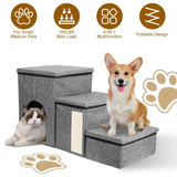 Dog Stairs for Bed and Couch 42cm H, Foldable Dog Stairs for Small Older Dogs Cats, 4 in 1 66767320