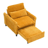 Yellow comfortable chair for Small apartment Bedroom space Balcony Small sofa bed Lazy Small sofa W1658P290465