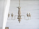 4 - Light Wood Chandelier, Hanging Light Fixture with Adjustable Chain for Kitchen Dining Room Foyer W2078138921