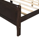 Queen Size Wood Platform Bed with Headboard and Wooden Slat Support WF289142AAP