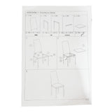 6pcs Elegant Assembled Stripping Texture High Backrest Dining Chairs Black 70972239