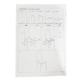 6pcs Elegant Assembled Stripping Texture High Backrest Dining Chairs Black 70972239