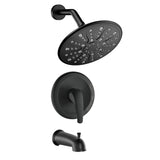 Single Handle Rain Showerhead with Handheld Shower Combo Set with Tub Spout W121943766