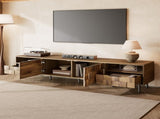 Mid Century TV Stand 2 Drawers, Media Console Table for TVs up to 85'', Entertainment Center N710P401530P