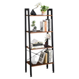 4 Tiers Industrial Ladder Shelf, Vintage Bookshelf, Storage Rack Shelf for Office, Bathroom, Living 96944196