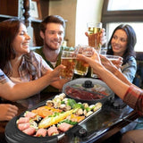 Dual-Electric 2 in 1 Hot Pot & Grill Combo, 2200W Rapid-Heat Indoor , 3.7 QT Non-Stick Hotpot 40130356