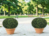 18.5IN dark Artificial Topiary Balls Outdoor Faux Boxwood Decorative Green Spheres for Garden Front W2945P460785