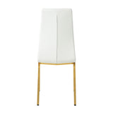 Modern PU seat dining chair Living room chair Upholstered chair, gold-plated metal legs design, W210P226024