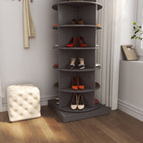 ZUN Grey 360 Rotating shoe cabinet 6 layers 73297125