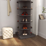 ZUN Grey 360 Rotating shoe cabinet 6 layers W1320140918
