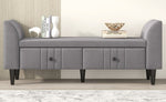 ZUN Upholstered Wooden Storage Bench with 2 Drawers For Bedroom,Fully Assembled Except Legs and 60870598