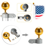 25ft Solemn Outdoor Decoration Sectional Halyard Pole US America Flag Flagpole Kit 19630625