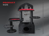 Black Gothic Cat Tree, Multi-Level Spooky Cat Tree with Scratching Posts, Perches, Hammock, and Cat 23060112