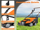 Corded Electric Lawn Dethatcher with 16-Inch Cutting Width, Wear-Resistant Wheels & Large Removable 14929861