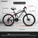 ZUN A2760 Bike 27.5 Inch Wheels, 21-Speed Full Suspension Mens Womens Trail Commuter City W2563P191572