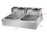 Dual Tank Electric Deep Fryer, 22.8QT/21.6L Large Capacity 110V 3400W with 15806454