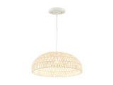 Height-Adjustable Farmhouse Rattan Pendant Lights with Adjustable Hanging Rope 64200391