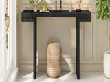 U-Style Large 60-Inch Console Table with Geometric Clean Lines Design,Stylish Entryway Table with N711P303209B