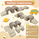 Indoor Soft Foam Climber Play Sets 7 in 1, Soft Play Equipment Climb and Crawl Playground for N710P184144E