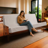 Memory Foam Infused Futon Mattress Full XL Washable Removable Cover, Heavy-Duty Zipper, Thick B181P351990