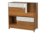 Modern 2 IN 1 Cat Furniture, Cat Litter Box Enclosure Side Table, Cat House with Storage, for 2 N752P394342D