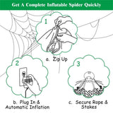 6 Feet Halloween Decorate Inflatable Spider 48487575