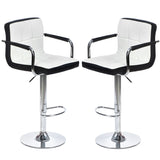 Jinsi Nan White stools Set of 2, 360 Degree Rotating Bar Stool, Bar Chairs, Bar Stool,Leather 15936920