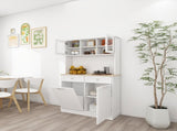 67.7" Tall Kitchen Can Storage Cabinet with 3 Adjustable Shelves, 2 Drawers and 1 Tilt Out W282P182326